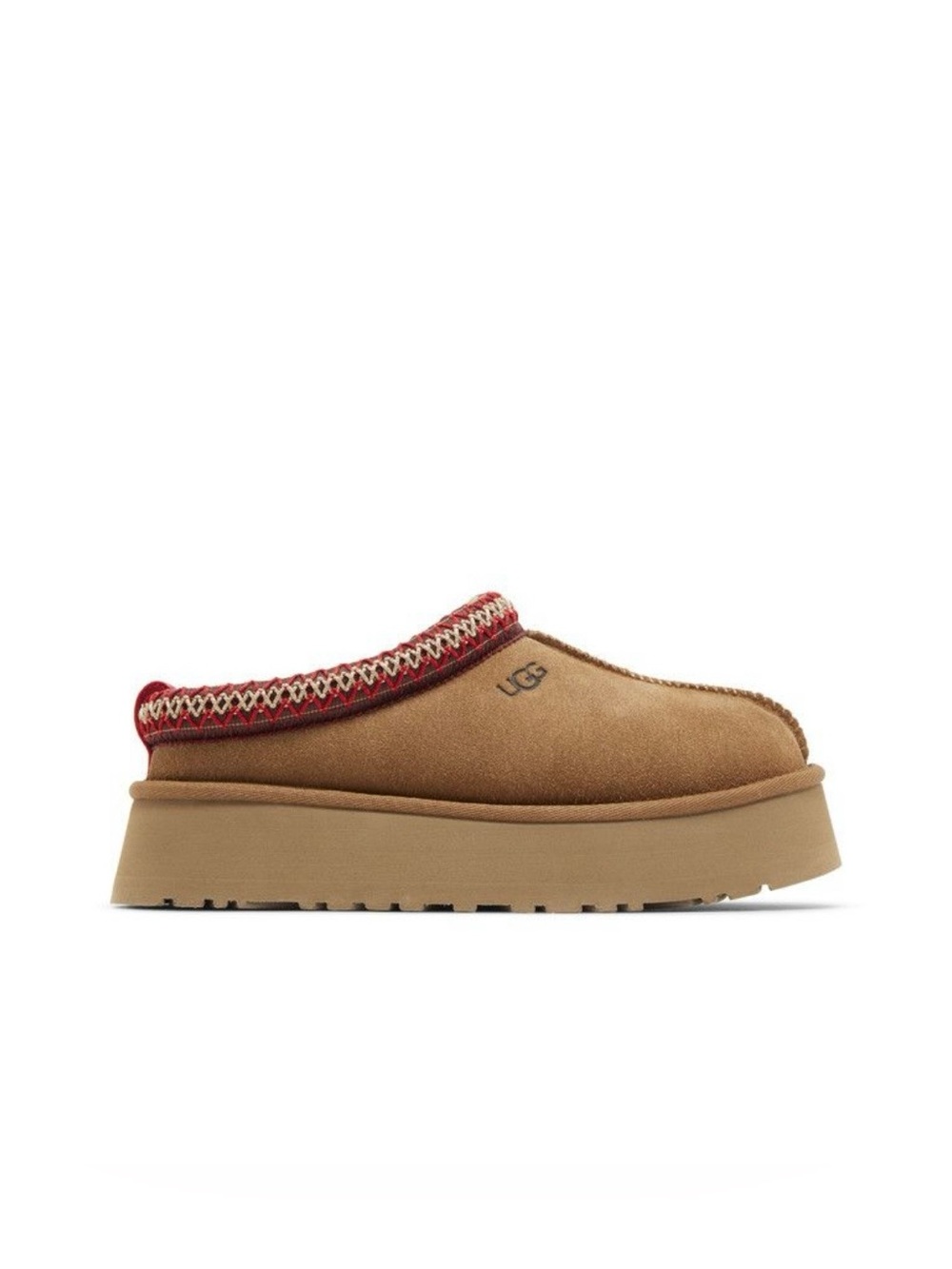2021 UGG Wmns Tazz Slipper 'Chestnut' Women’s Chestnut Suede Platform Mule Red